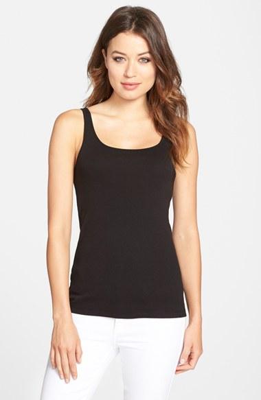 Women's Eileen Fisher Organic Cotton Tank - Black