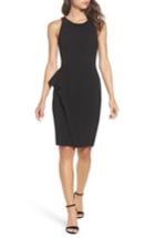 Women's Eliza J Embellished Ruffle Sheath Dress - Black