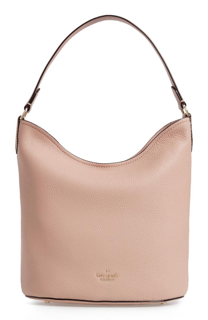 Kate Spade New York Jackson Street - Rubie Pebbled Leather Hobo - Beige