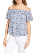 Women's Cooper & Ella Sabrina Off The Shoulder Blouse - Blue