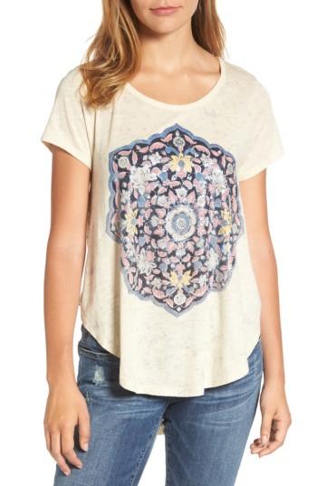 Women's Lucky Brand Temple Mandala Tee - Beige