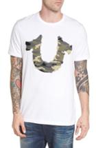 Men's True Religion Brand Jeans 3d Camo Graphic T-shirt - White
