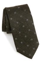 Men's Nordstrom Men's Shop Landham Dot Silk Tie, Size - Black