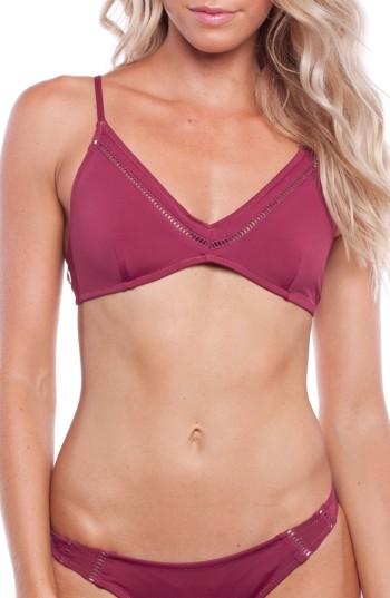 Women's Rhythm My Bralette Triangle Bikini Top - Burgundy
