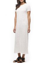 Women's James Perse 'web Jersey' Short Sleeve Maxi Dress - White