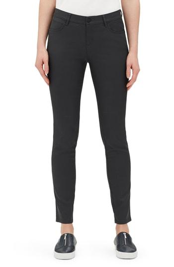 Women's Lafayette 148 New York Mercer Coated Skinny Jeans - Black