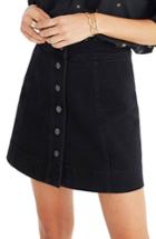 Women's Madewell Metropolis Snap Front Denim Miniskirt