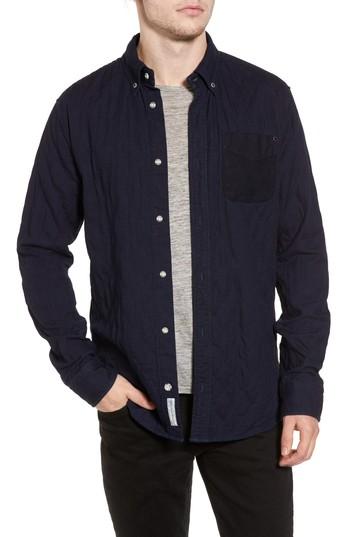 Men's Scotch & Soda Double Weave Overshirt - Blue
