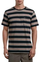 Men's Volcom Belfast Stripe Pocket T-shirt - Black