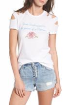 Women's Pst By Project Social T Power Of A Woman Cold Shoulder Tee - White