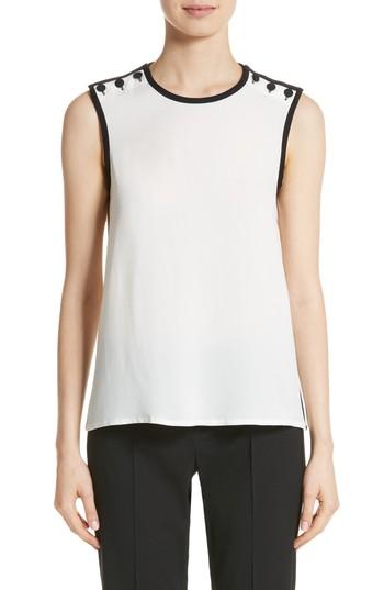 Women's Max Mara Oliato Silk Tank - White