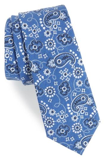Men's 1901 Orduna Paisley Cotton Tie, Size - Blue