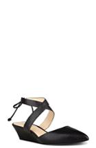 Women's Nine West Elira Crisscross Strappy Wedge Pump M - Black