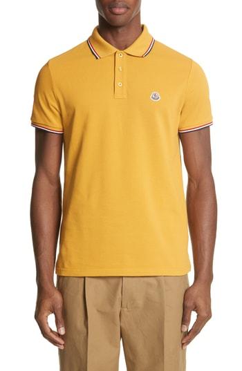 Men's Moncler Maglia Pique Polo - Grey