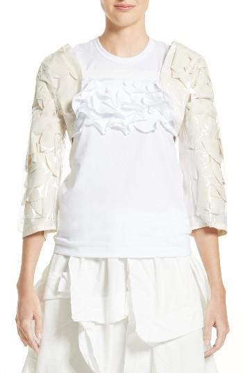Women's Comme Des Garcons Pvc & Cotton Bolero Jacket