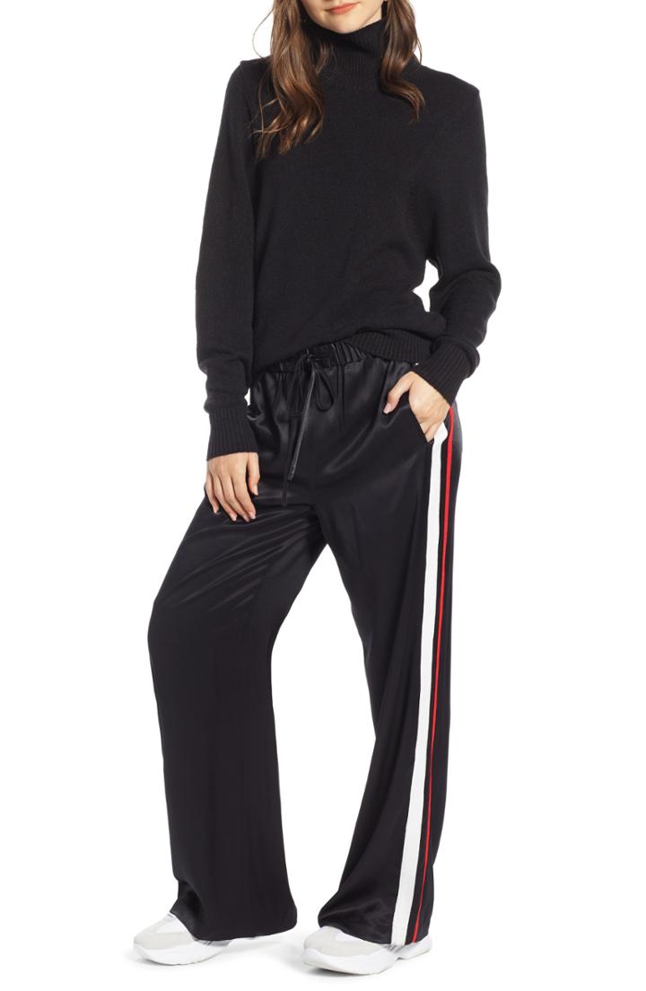 Women's Treasure & Bond Seasonal Pullover Sweater, Size - Black