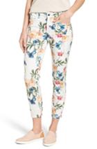 Women's Jen7 Floral Print Crop Skinny Jeans - White