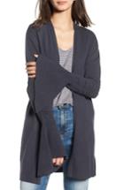 Women's Hinge Ruched Bell Sleeve Cardigan, Size - Blue