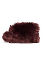 Nordstrom At Home Cuddle Up Faux Fur Pouch - Burgundy