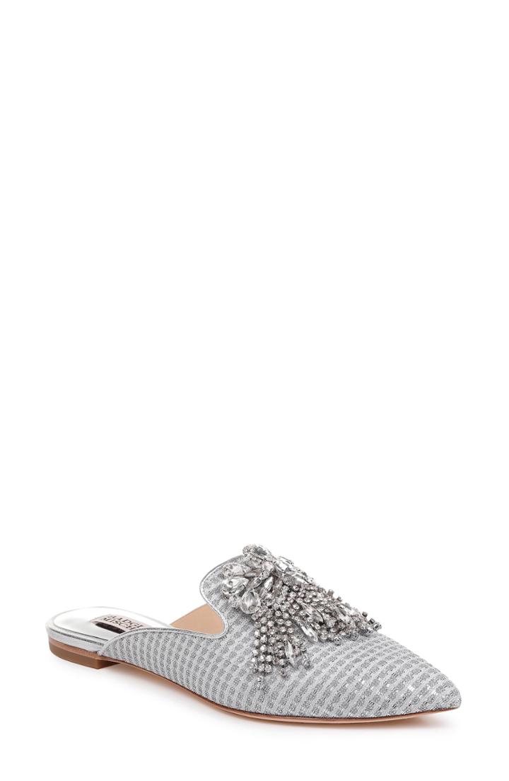 Women's Badgley Mischka Farley Embellished Mule M - Metallic