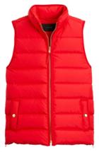 Women's J.crew Anthem Down & Feather Fill Puffer Vest, Size - Red