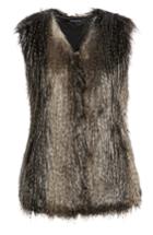 Women's Via Spiga Faux Fur Vest - Brown