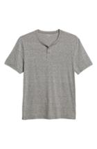 Men's J.crew Triblend Henley Shirt, Size - Grey
