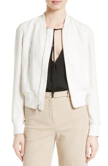 Women's Theory Daryette B Elevate Crepe Jacket, Size - Ivory