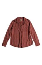 Women's Roxy Concrete Streets Stripe Shirt - Pink