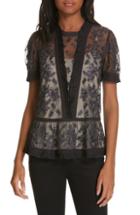 Women's Needle & Thread Fortuny Lace Top - Black