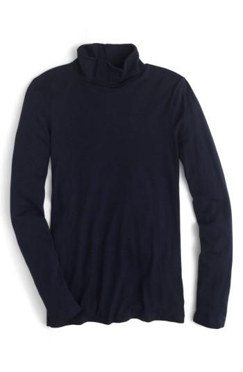 Women's J.crew Tissue Turtleneck Tee - White