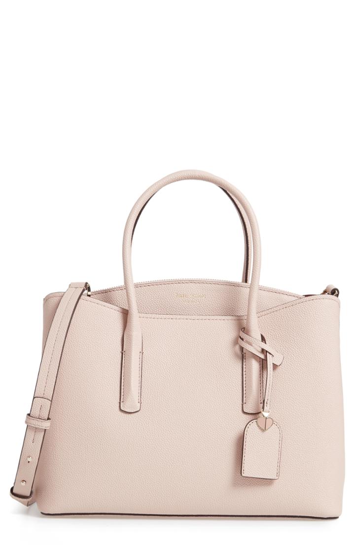 Kate Spade New York Large Margaux Leather Satchel - Pink