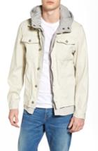 Men's Scotch & Soda Inner Hoodie Trucker Jacket - Ivory