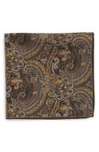 Men's Robert Talbott Paisley Floral Wool Pocket Square