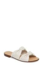 Women's Splendid Barton Double Knotted Slide Sandal .5 M - White