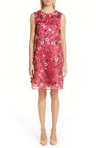 Women's Mansur Gavriel Floral Sequin Silk Shift Dress Us / 36 It - Pink