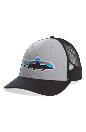 Men's Patagonia 'fitz Roy - Trout' Trucker Hat - Grey