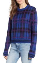 Women's Bp. Plaid Sweater, Size - Blue
