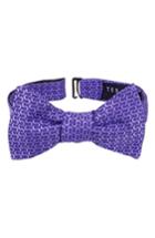 Men's Ted Baker London Charming Abstract Silk Bow Tie, Size - Purple