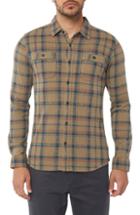 Men's O'neill Fisher Plaid Knit Shirt - Beige