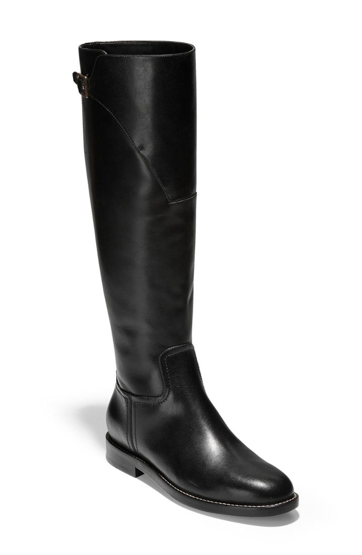 Women's Cole Haan Harrington Knee High Riding Boot .5 B - Black
