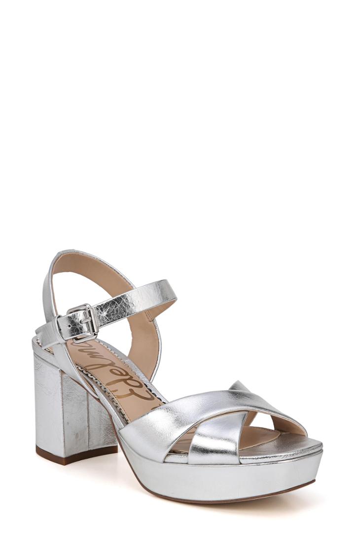 Women's Sam Edelman Jolene Platform Sandal M - Metallic
