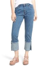 Women's Evidnt Cuffed Raw Hem Crop Jeans