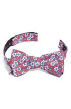Men's Ted Baker London Floral Linen Bow Tie, Size - Red