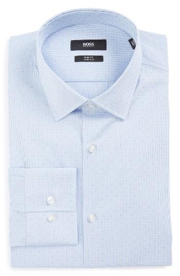Men's Boss Slim Fit Stretch Check Dress Shirt