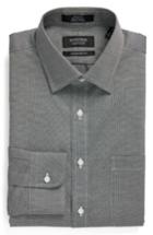 Men's Nordstrom Men's Shop Traditional Fit Non-iron Solid Dress Shirt - 35 - Grey