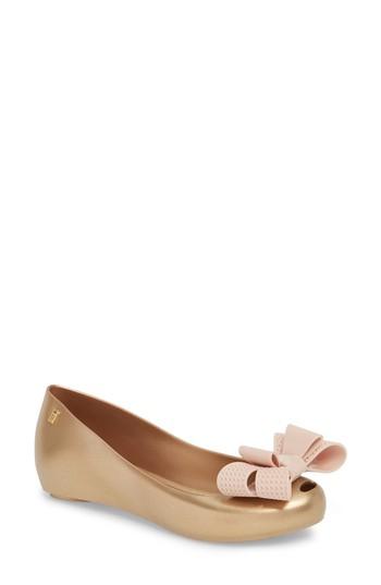 Women's Melissa Ultragirl Sweet Xv Flat M - Metallic