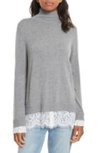 Women's Joie Fredrika Lace Inset Sweater - Grey
