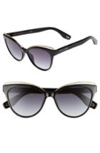 Women's Marc Jacobs 55mm Cat Eye Sunglasses - Black/ Grey