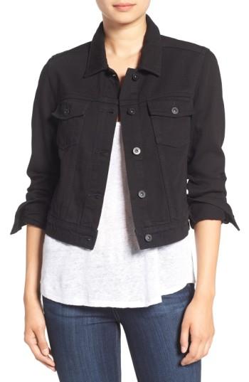 Women's Paige 'vivienne' Denim Jacket - Black